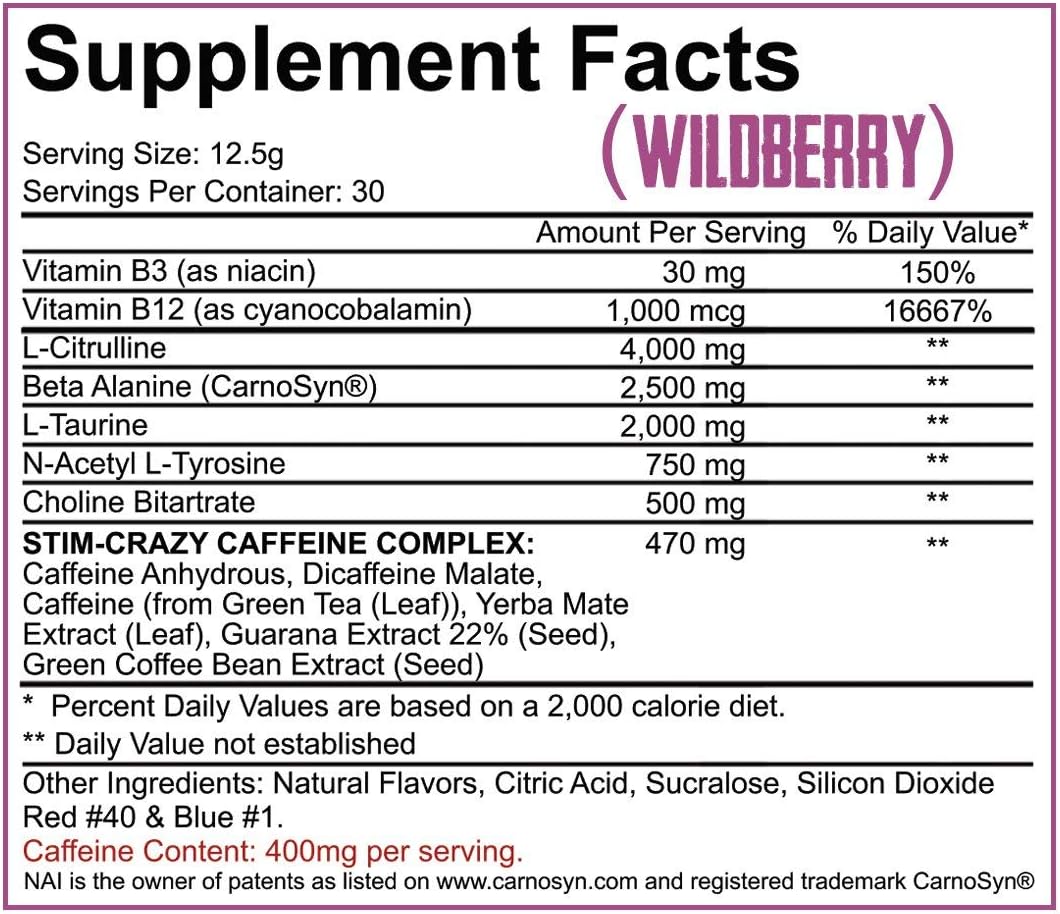 Rich Piana 5% Nutrition 5150 High Stim Pre-Workout Powder | Extreme Energy, Focus, Pumps & Endurance | 400 mg Caffeine, Citrulline, Beta Alanine, N-Acetyl L-Tyrosine | 30 Srvgs, Int'l (Wildberry): Health & Personal Care