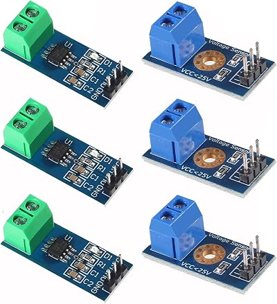 AEDIKO 3pcs ACS712 30A Current Sensor Module DC 0-25V Voltage Sensor