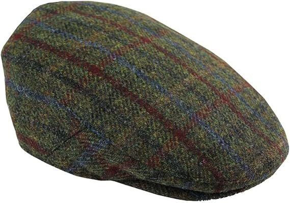 harris tweed flat cap green