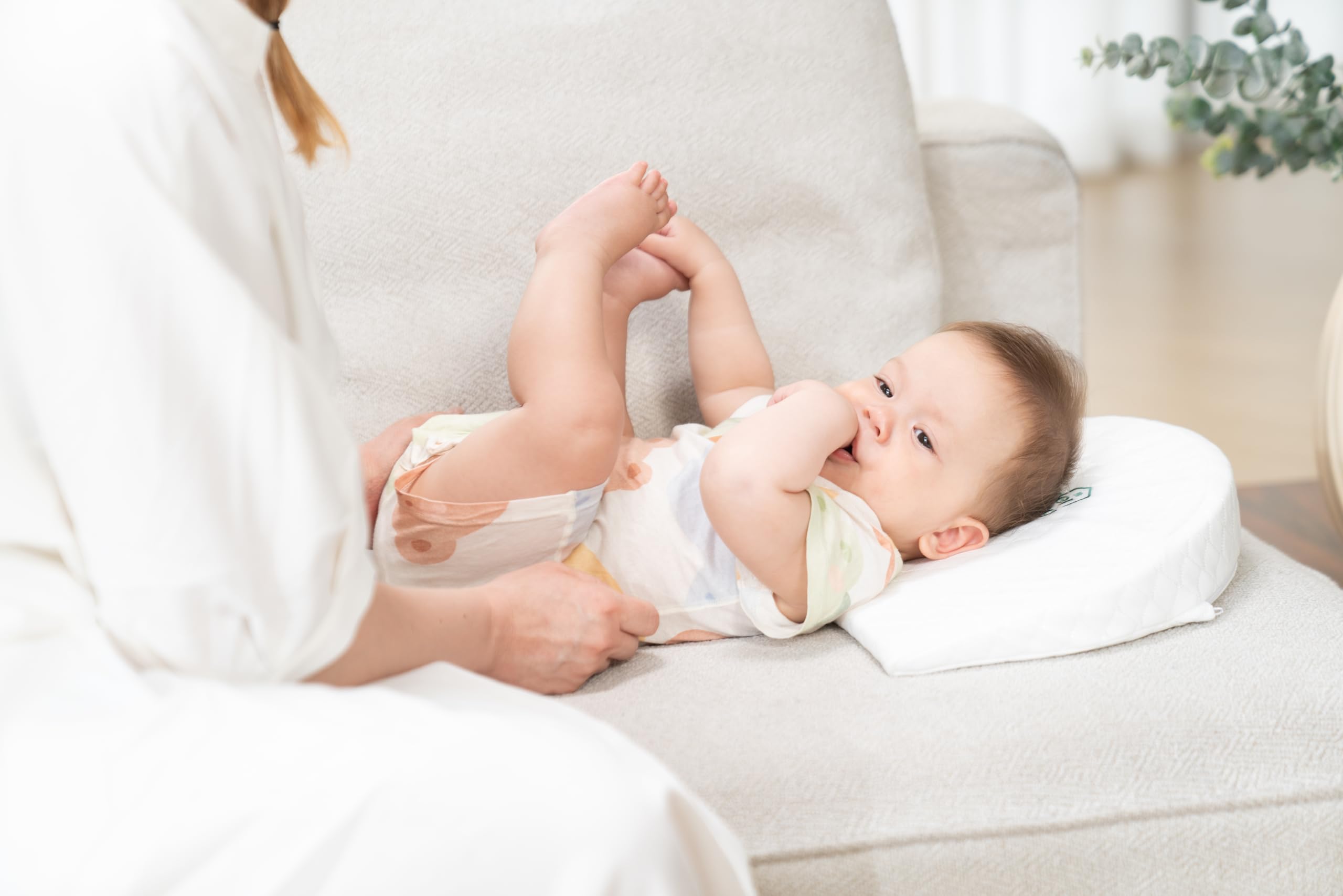 Baby Wedge Pillow for Newborn, Incline, Waterproof, Pregnancy Wedge, Premium Foam with Removable Cover, 15 x 12 x 2.6 inches