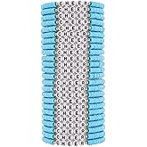 Cooluckday Cheer Bracelets for Team Cheer Gifts Bulk for Team Cheerleader Gifts Set for Women Stackable Clay Y2k Friendship Bracelets for Women