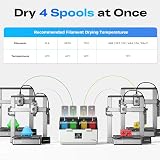 Creality Space Pi X4 Filament Dryer Box 4 Spools Dual Heaters 75C Dehumidify view 2