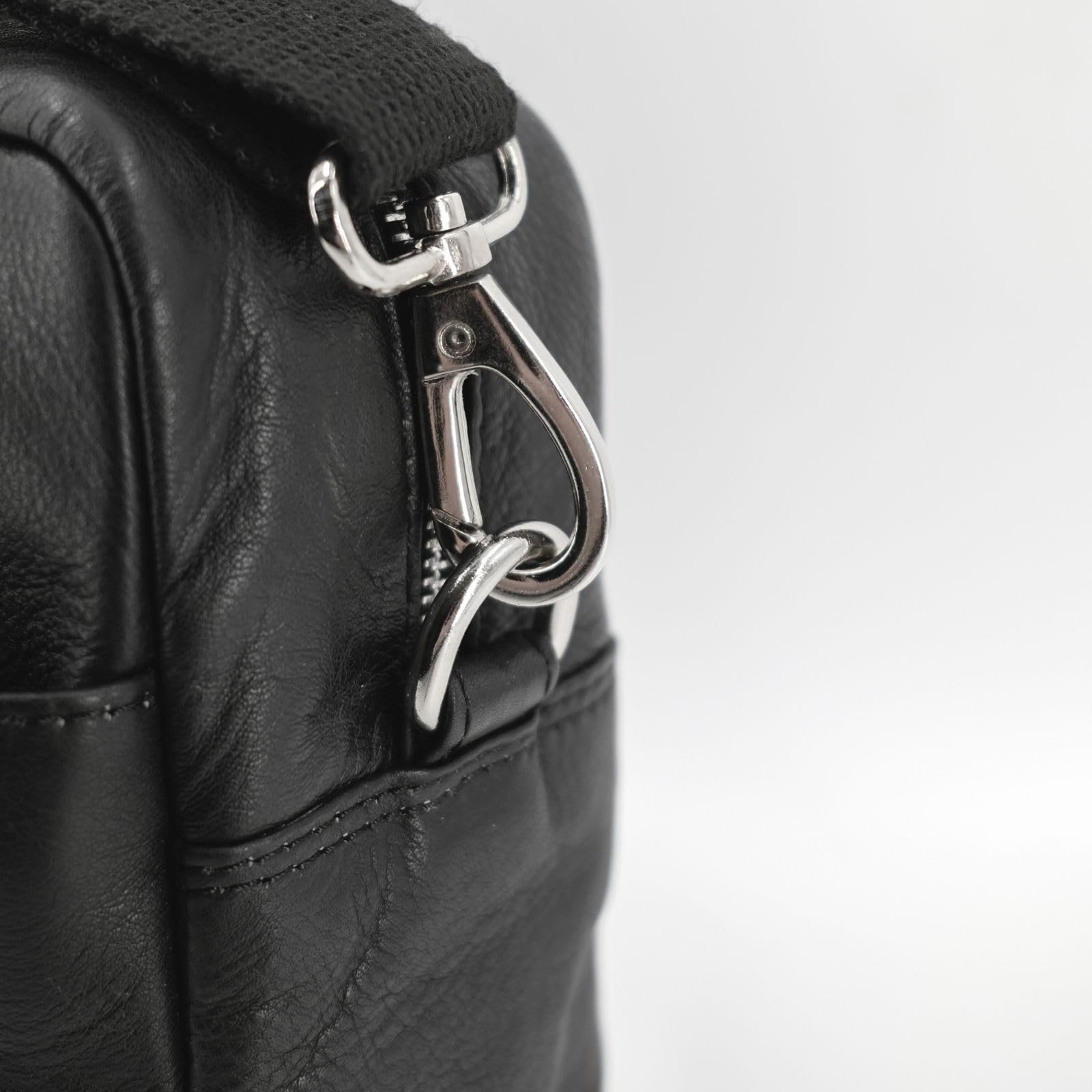 Alassio 47034 - Laptoptasche Tiber, Schultertasche für 15 Zoll Notebooks, Umhängetasche aus Echtleder, Tasche mit gepolstertem Laptopfach und Reißverschluss Hauptfach in schwarz, ca. 28 x 41 x 9,5 cm 2