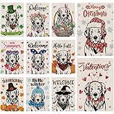 Seasonal Garden Flags golden Double Sided Flags Set of 11 Holiday Farmhouse Indoor Outdoor Yard Lawn Christmas Gifts Decorations 12.5x18 Inch