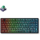 MCHOSE Jet 75 Rapid Trigger Keyboard 75% Percent, Hall Effect Black Topographic Gaming Keyboard, Wired RGB Custom Mechanical Keyboards with Magnetic Switch, PBT Keycaps, Black
