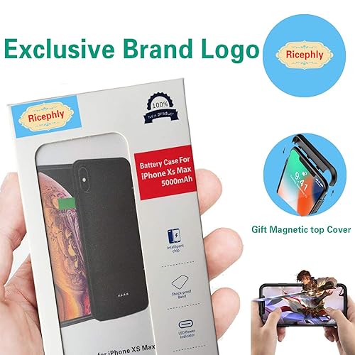 Battery Case for iPhone Xs MAX, 5000mAh Portable Protective