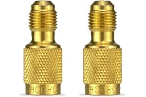 HCPRO KEEP IT RUNNING HCPRO HCAD140 HVAC Brass Adapter Reducer, 5/16" SAE Male to 1/4" SAE Female Fitting, Leak-Proof Refrigerant Connector for R410A R22 R134A Mini Split Air Conditioner Systems (pack of 2)