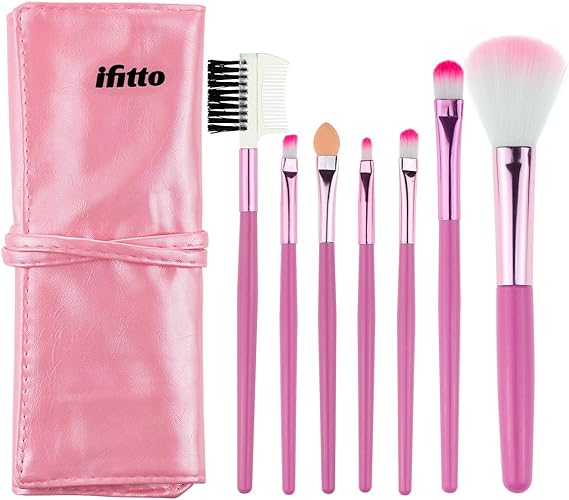 Amazon 化粧筆 高級天然毛 アイシャドウブラシ ６本セット 上質なメイクブラシで魅力的な目元を ピンク Ifitto メイクアップ ブラシ 通販