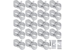 Hoqqf 20 Sets Dog Kennel Panel Clamps Chain Link Fence Clamps 1-3/8’’ Fence Parts Temporary Dog Kennel Clamps Galvanized Fence Ties for 32mm Pipe Panel Frames