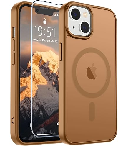 Amazon.com: Caseative for iPhone 13 Case, Brown | Solid Color Full