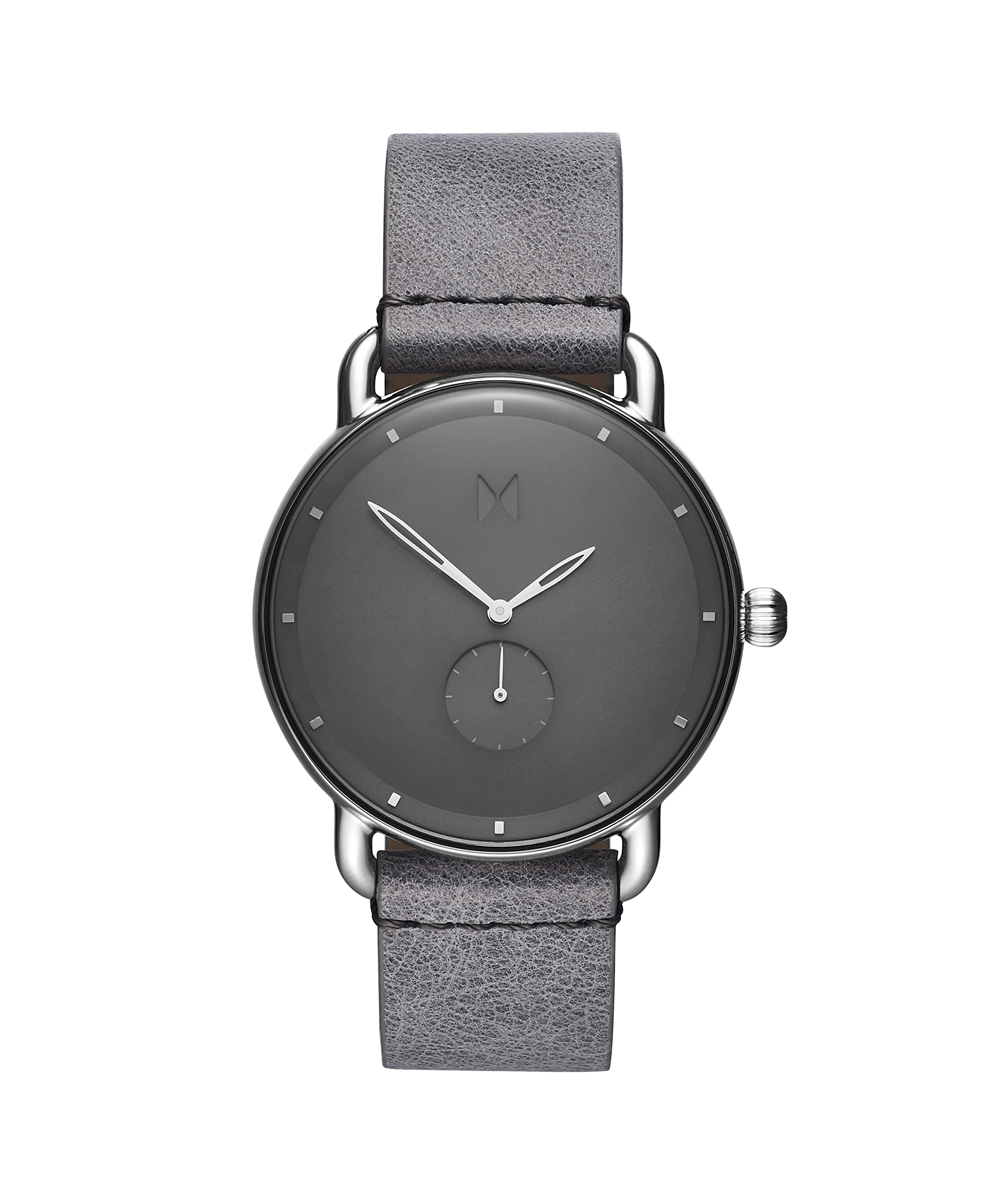 MVMT Analogue Quartz Watch for Men with Grey Leather Strap - D-MR01-SGR