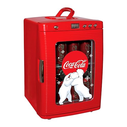 Coca-Cola 25L Retro Mini Fridge Polar Bear Design Portable Cooler