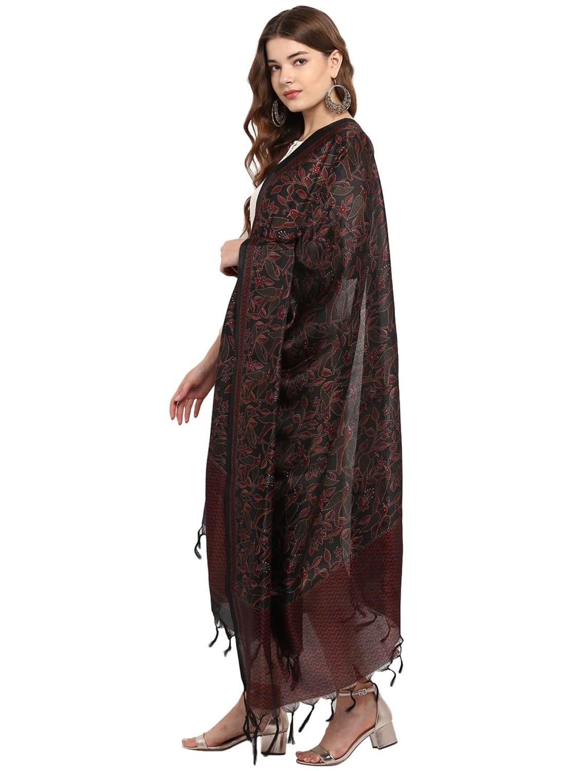 applecreation women's khadi silk dupatts with jhallar (freesize_multi-coloured_khdpt107b)