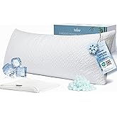 Rainmr Firm Memory Foam Body Pillow for Adults, Cooling &amp; Adjustable Full Body Pillow with Dual Pillowcases for Side Sleepers and Hot Sleepers, 20x54 Long Pillow for Bed