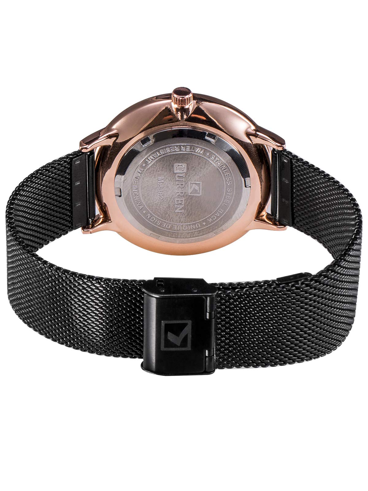 Herren Uhren Edelstahl Mesh Armband Uhren Männer Wasserdicht Datum Kalender Geschäfts Klassisch Analog Quarz Dünn Armbanduhr Gents Luxus Schwarz Uhr mit Schwarz Zifferblat