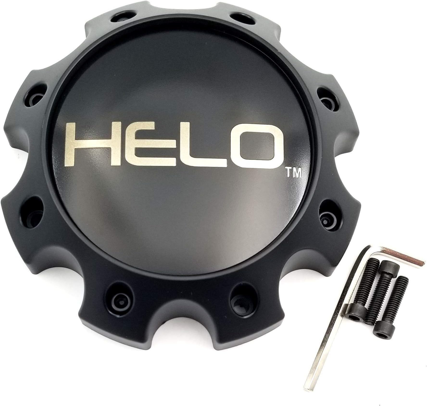 Helo 901 Wheel Center Cap 1079L170HE1SBDC 8 LUG Satin Black Rim Middle NEW