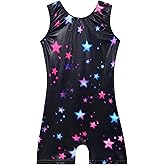 Leotards for Girls Gymnastics Toddler Dance Biketards Mermaid Unicorn Athletic Dance Wear Shiny Rainbow Blue Hotpink