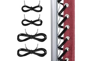 Maius Replacement Cord for Zero Gravity Chair, 4 Pack Universal Replacement Elastic Cords Repair Tool Kit for Sun Loungers, Garden Chairs, Outdoor Recliners, Anti Gravity Chair, Bungee Chairs - Black