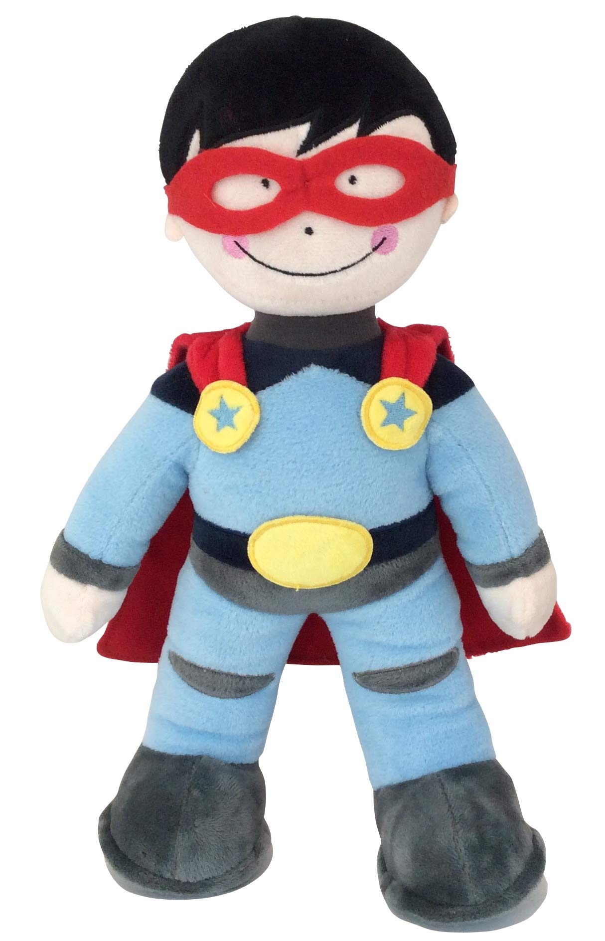 Storklings Superhero Soft Toy Plush 12" height with a Red Mask and Cape