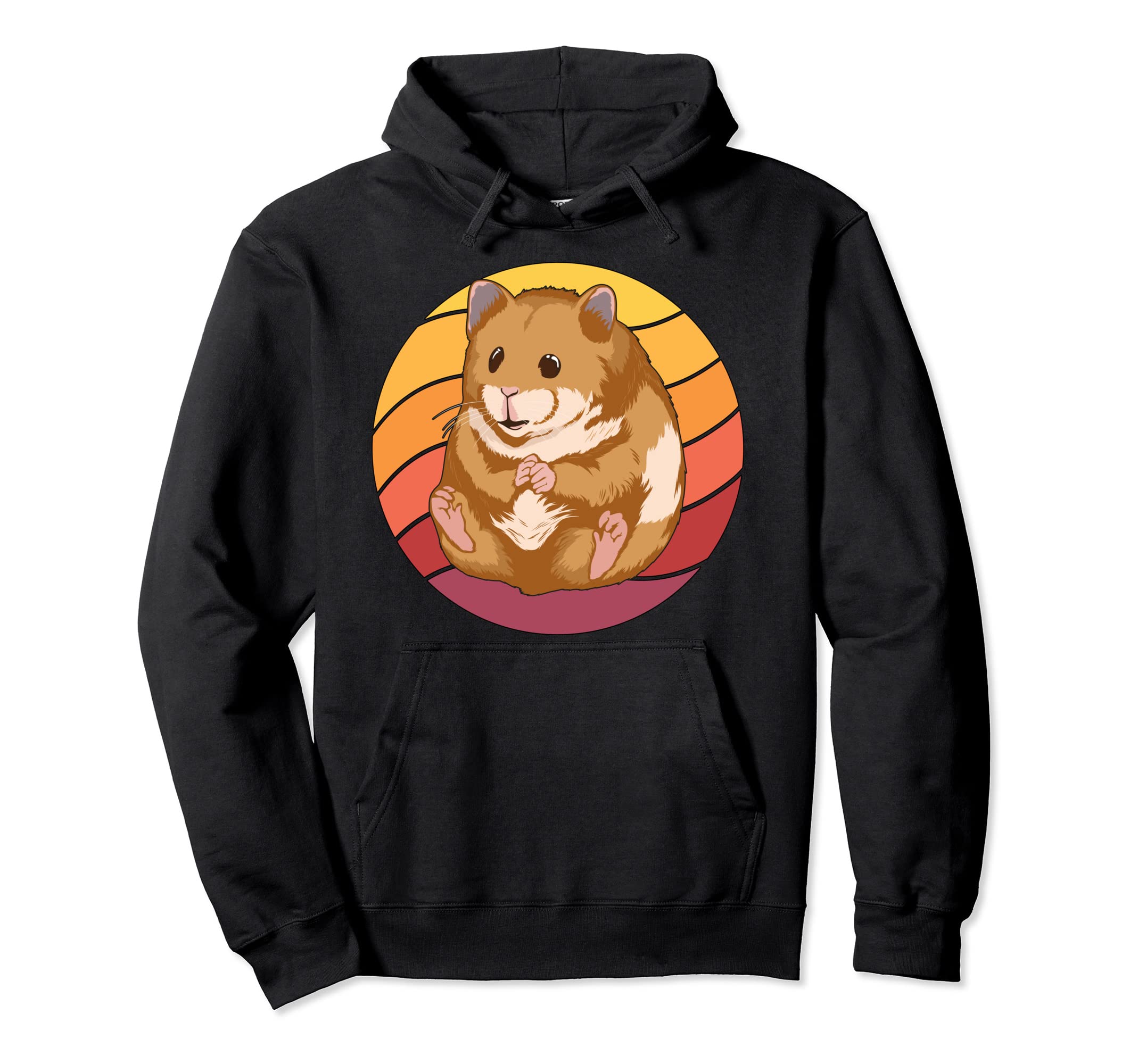 Hammy Retro Sunset Hamster Pullover Hoodie