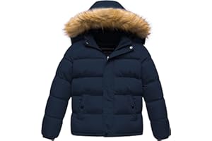 CREATMO US Boy's Water Resistant Winter Coats Warm Fleece Lined Outwear Windbreaker Ski Jacket