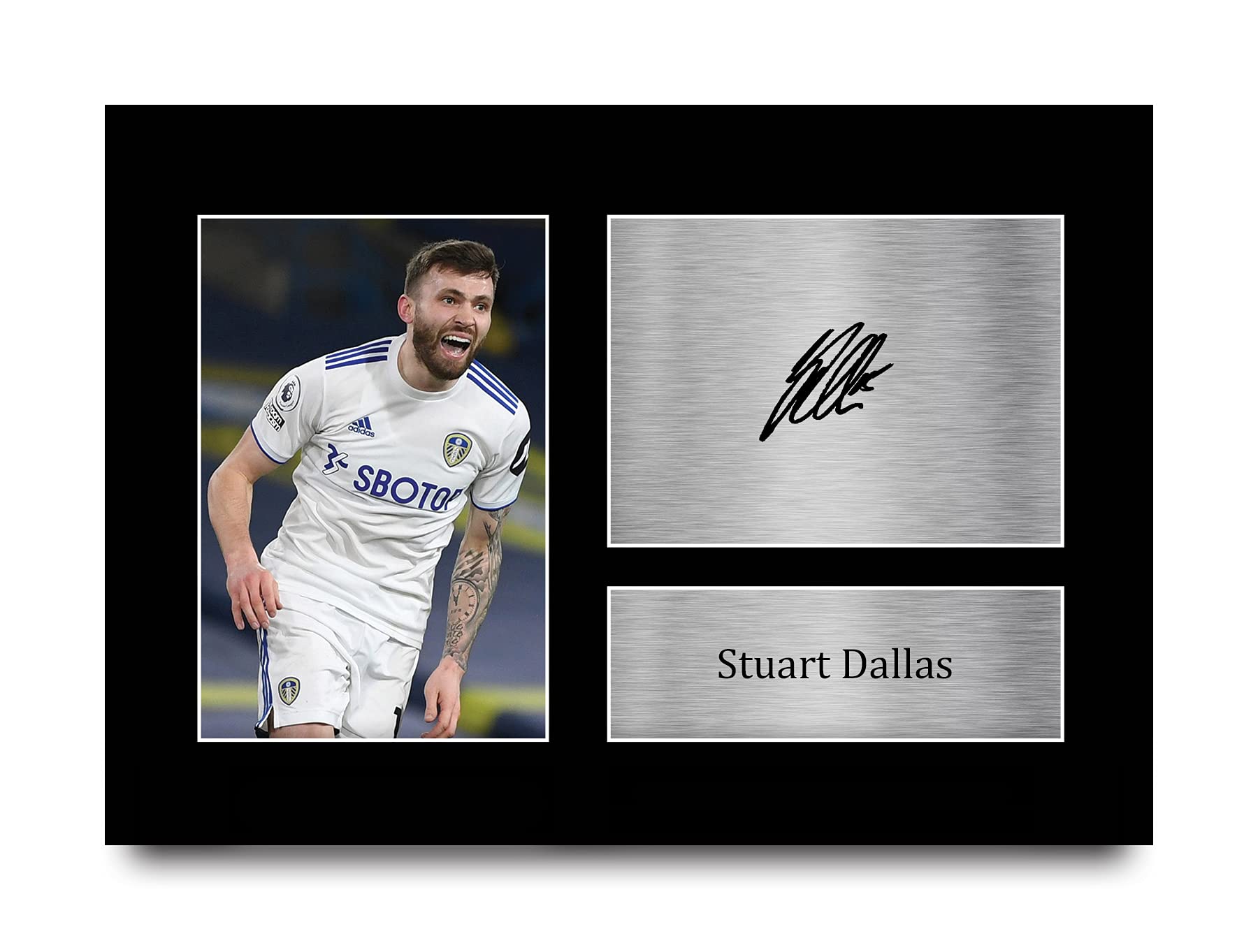 HWC Trading A4 Stuart Dallas Leeds United Gifts Printed Signed Autograph Picture for Football Fans and Supporters
