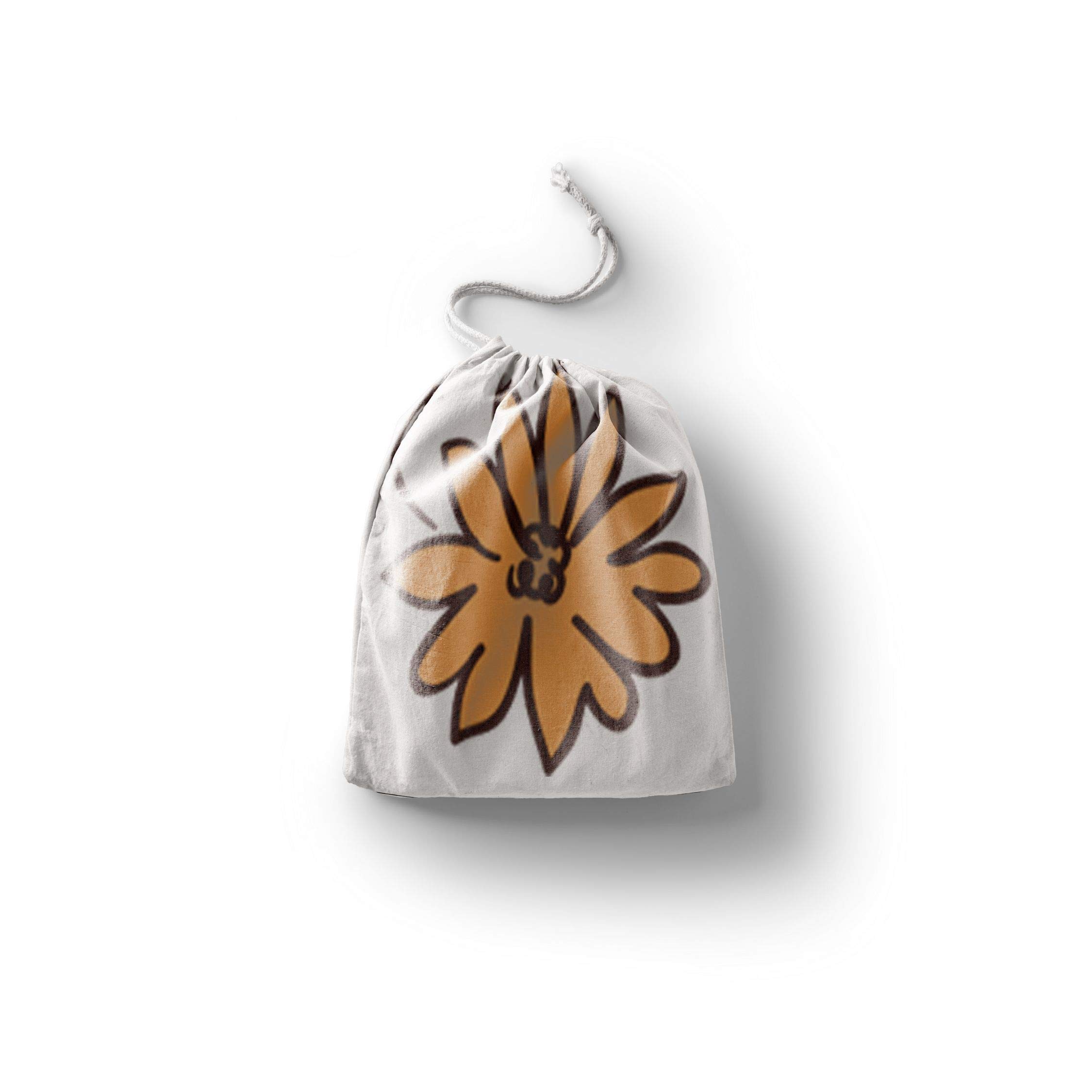 Bonamaison Printed Cotton Produce Bag with Drawstring, Reusable Grocery Bag, Biodegradable Eco-Friendly Bags, Travel Pouch, Sachet Bags, Shopping Bag, Eco Friendly, Foldable, Size: 30x40 Cm