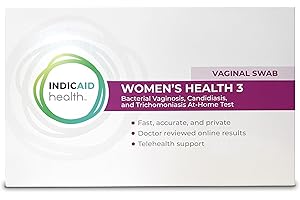 INDICAID Health – Women's Health 3 at-Home Collection Test from CLIA-Certified Lab – Private and Discreet Testing for Bacterial Vaginosis, Candidiasis and Trichomoniasis – FSA/HSA Eligible
