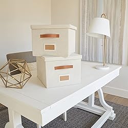 ZICOTO Decorative File Organizer Box Set of 2