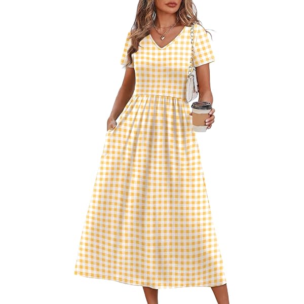 beach wear dresses amazon elescat Fall Dresses for Women Casual with Pockets Summer Mini Beach Sundress Short Sleeve Loose Fit(Black,S) at Amazon Women's Clothing store