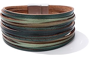 Long tiantian Bracelets for Women Stackable Bangle Cuff Leather Wrap Bracelets for Women Pulseras para Mujer Western Jewelry for Women