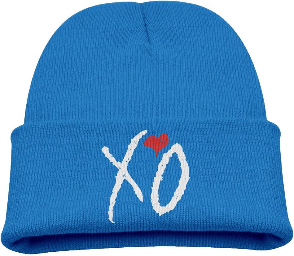 Babala XO The Weeknd Boys and Girls Knitted Beanie Cap Hat Winter Skullcap Top Hat Black