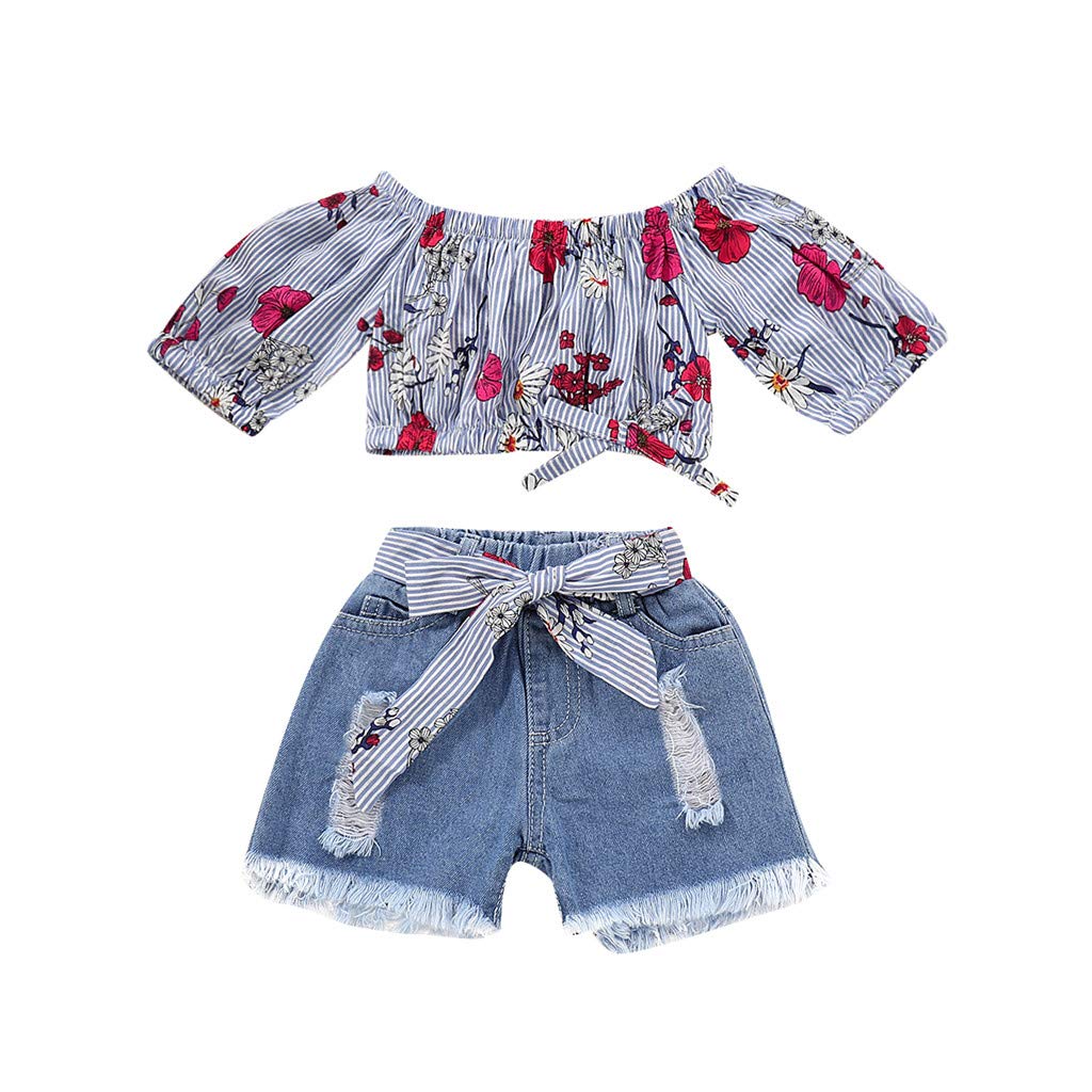 baby girl jeans shorts set
