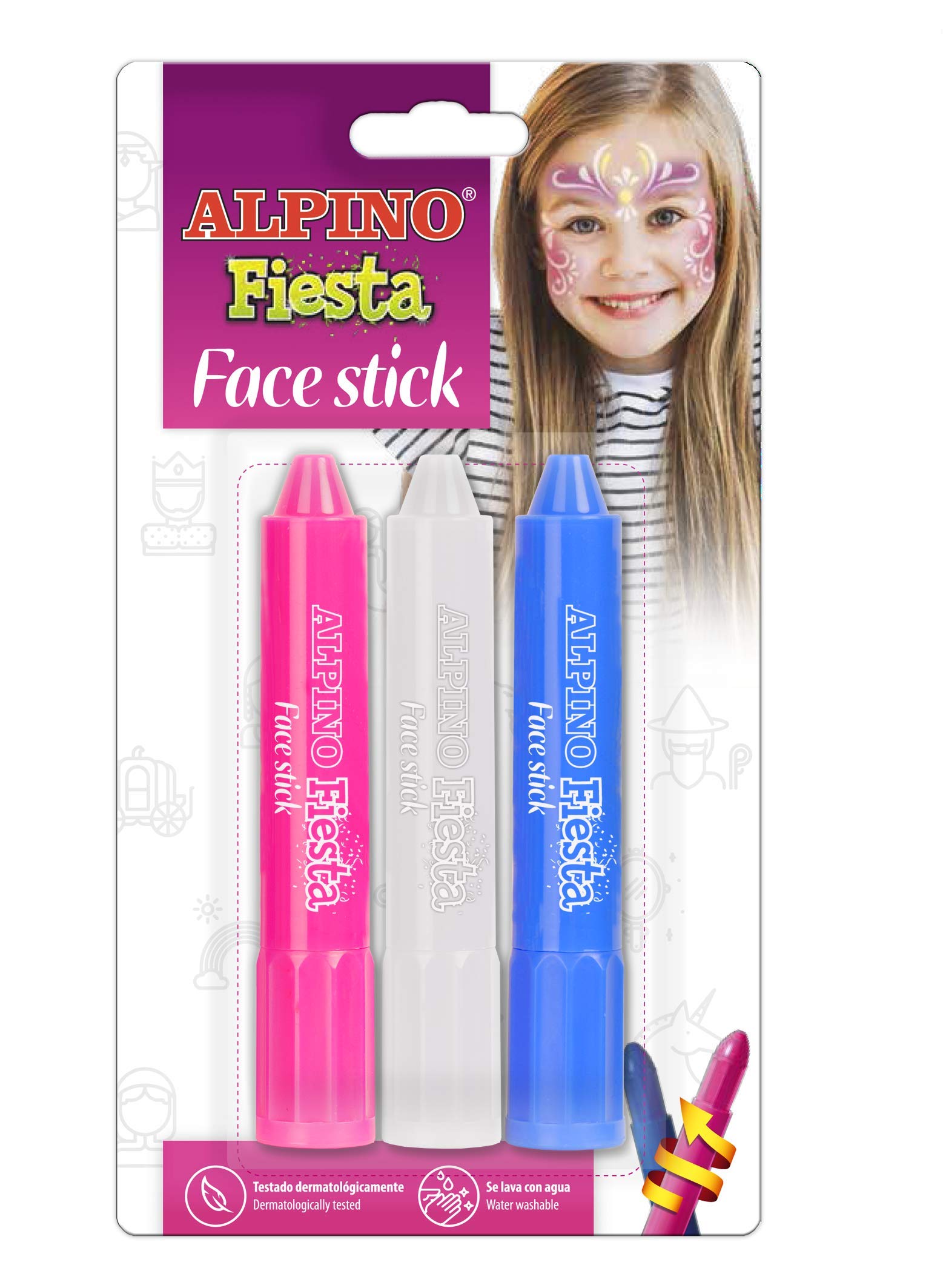 Alpine BL. 3 Face Stick Princess, Pink, Blue and Purple DL000102