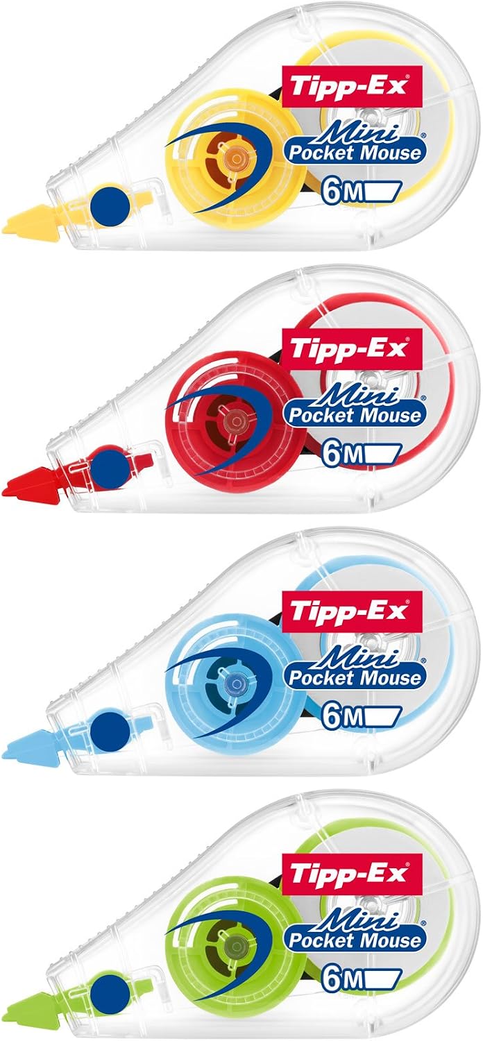 Tipp-Ex 926397 Fashion Mini Pocket Mouse Correction Tape Roller 5 mm x 5 m; Display Box, 4 Designs, Pack of 10 - Image 5