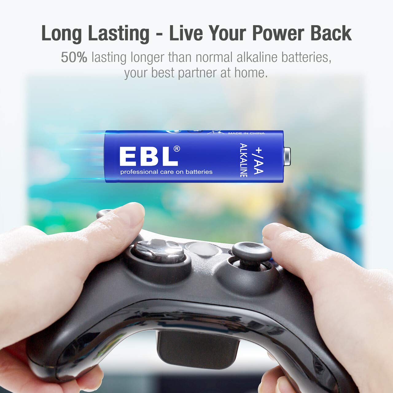 EBL AA Batteries 1.5V AA Alkaline Battery - Double A Homebasic Everyday AA Batteries for Game Controller, Mouse, Remote - Pack of 28