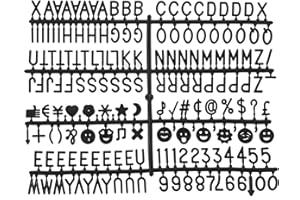MECCANIXITY Felt Board Letters, 680 Characters Black 3/4" Letters Numbers Symbols Changeable Plastic Message Boards Decor 4Pc