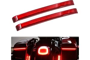 MOTOSIKLETA LED Saddlebag Tail Light with Running Brake Light and Sequential Turn Signal Lamp Fit for Harley Touring Street Glide Road King Road Glide Electra Glide Ultra Limited 2014-2024 (Red Lens)
