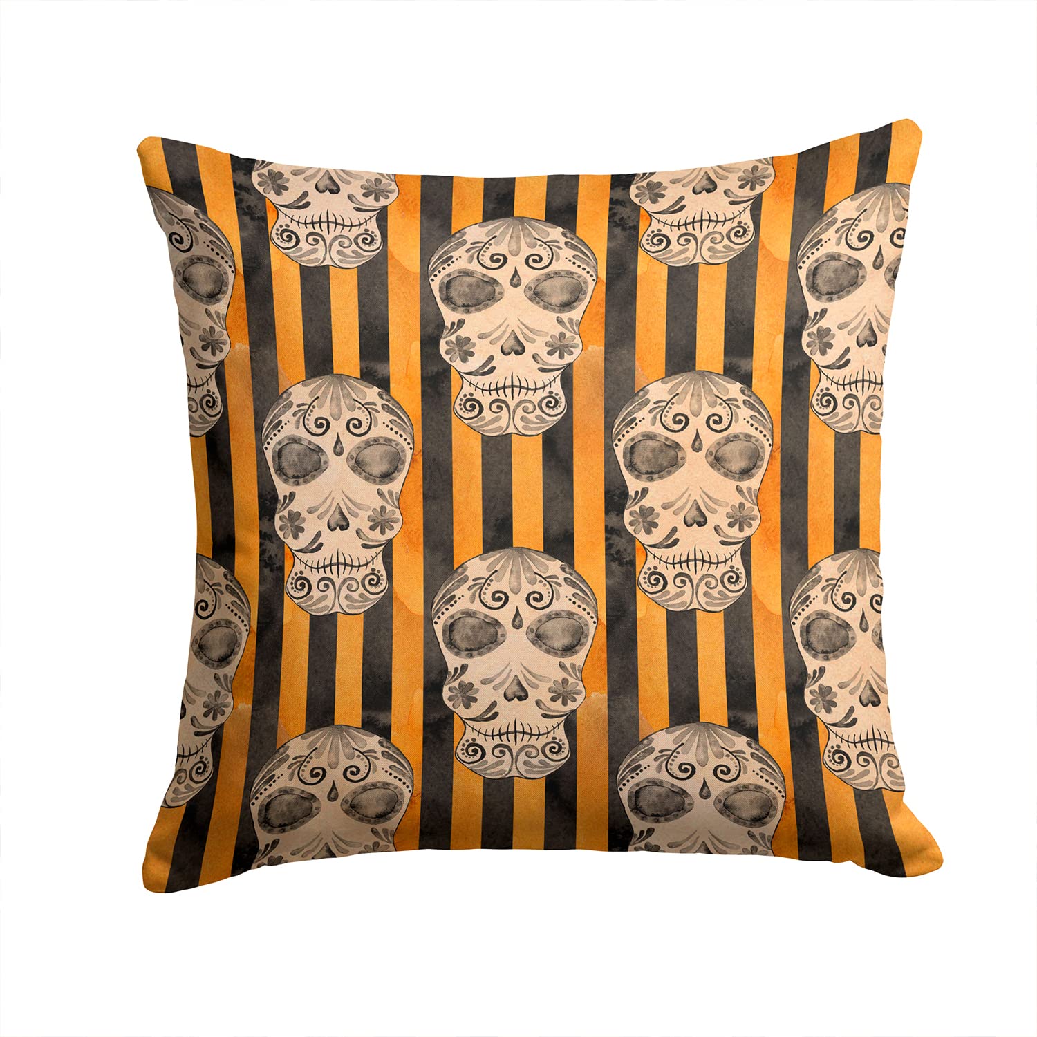 Caroline's Treasures BB7527PW1414 Watecolor Halloween Day of The Dead Head Fabric Decorative Pillow, 14Hx14W, Multicolor