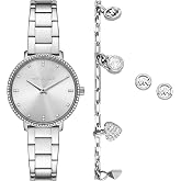 Michael Kors Pyper Minimalist Elegant Women's Watch in Leather or Bracelet