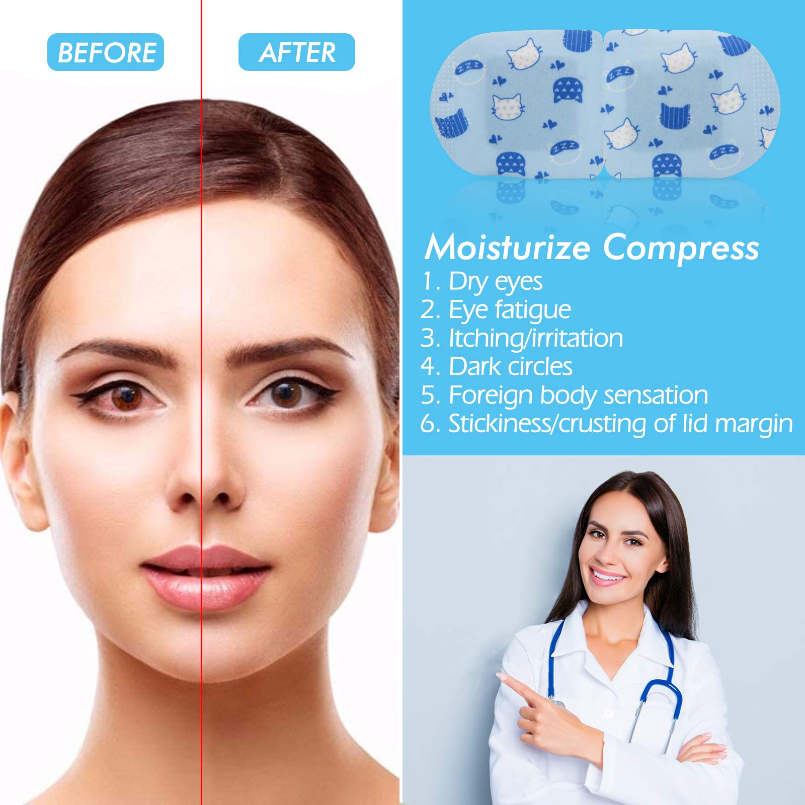 Jekeno Steam Eye Mask, 20 Packs Eye Masks for Dry Eyes, 40-60 Minutes Self Moist Warm Compress Heated Disposable Mask for Sleep, Spa Relaxing Trip Gifts, Travel Essentials for Women Men