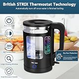 Gaberlee Electric Kettle 1.7L Glass Fast Boil Auto Shut-Off Blue LED view 6