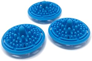 Paint Puck Paint Brush Cleaner (3-Pack, Blue) – Reusable Silicone Insert with Suction & Nubs for Cleaning Acrylic, Oil & Watercolor Brushes – Fits Cups for Classroom, Studio & Home Use