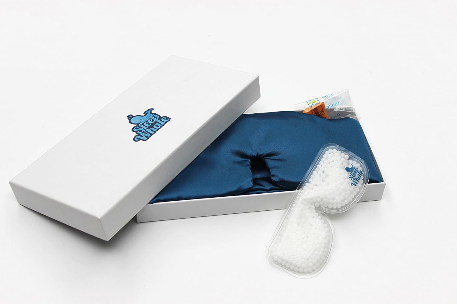 Sleep Whale Premium Comfort Sleep Mask - Luxury Design - Elastic Eye Mask Strap for Comfortable Sleeping - with Lightweight Cooling Gel Insert Pack: Health & Personal Care