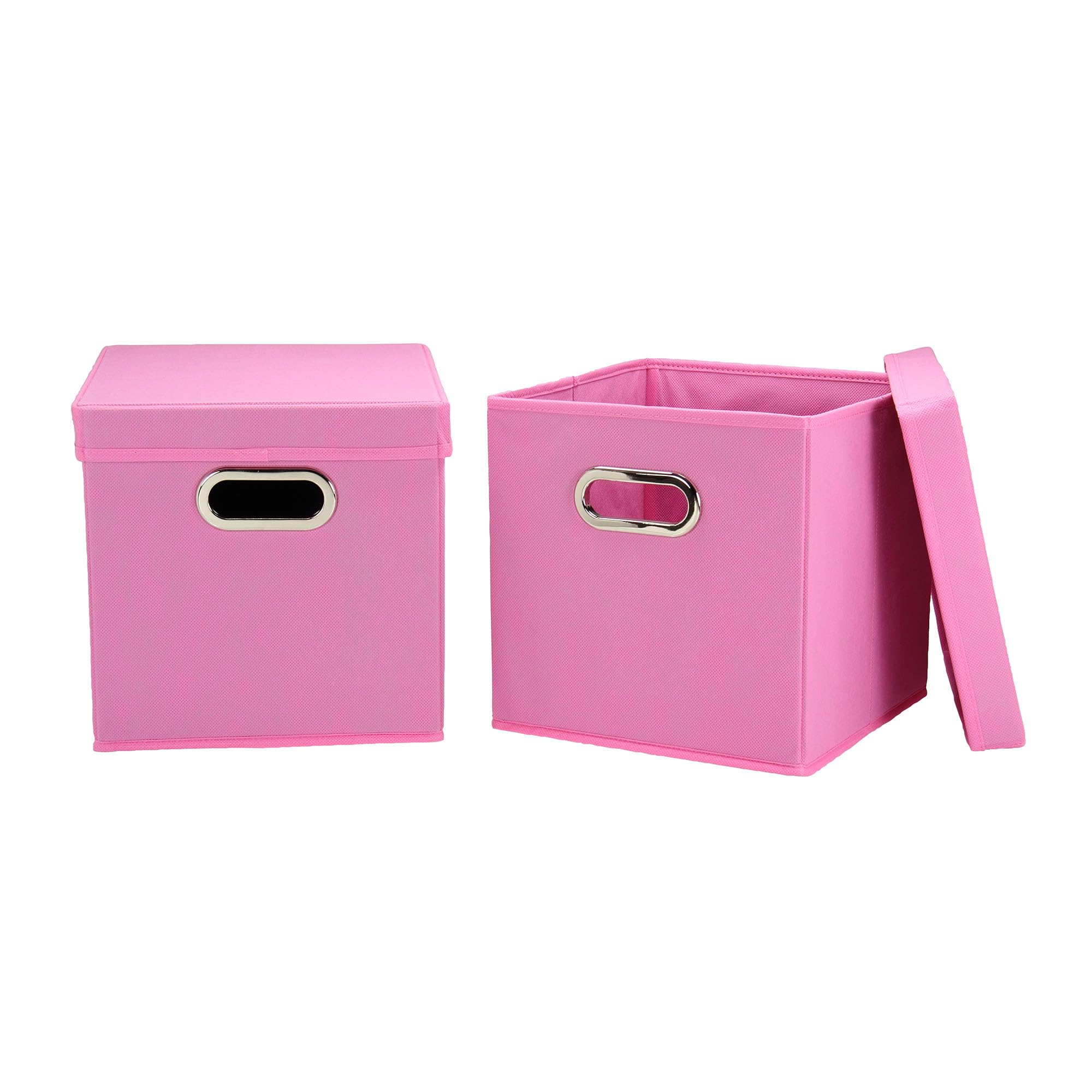 Household Essentials Cube Set with Lids, Pink, 2-Pack — image 1
