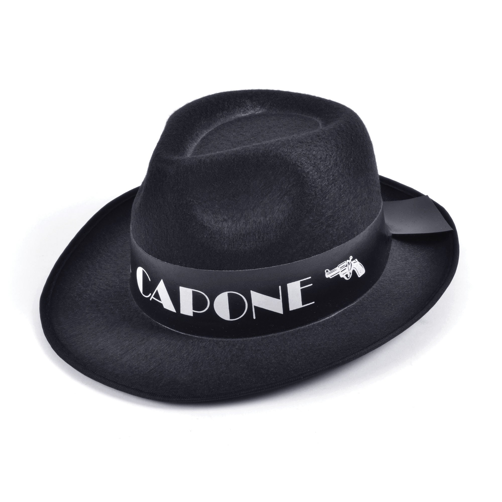 Bristol Novelty BH375 Al Capone Budget Felt Hat, mens, Black, One Size