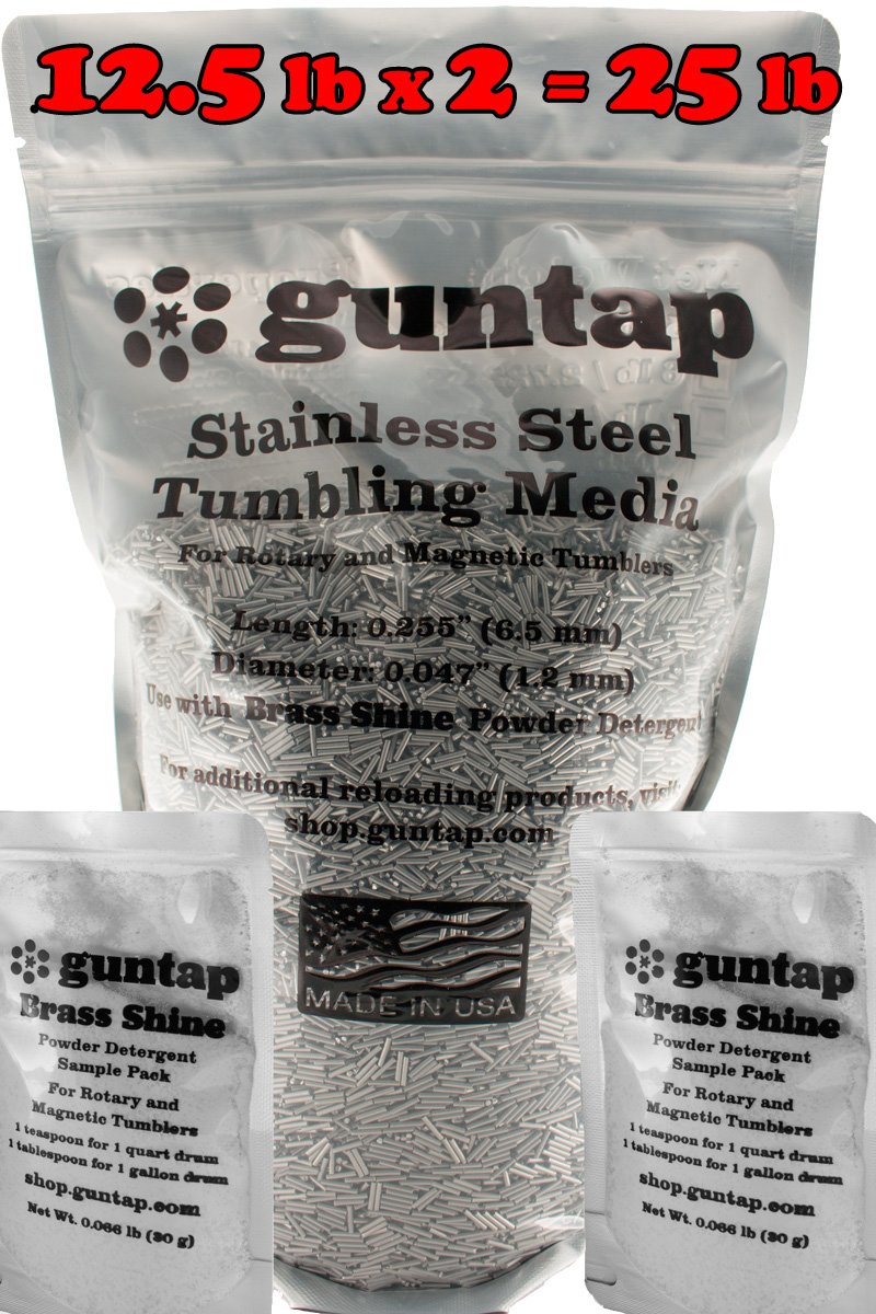 10lb Media guntap Stainless Steel Tumbling Media .047 x .255 pin Size