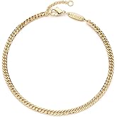 MEVECCO Gold Cuban Link Bracelet,14K Gold Plated Dainty Cute Tiny Geometry Rectangle Hip Hop Bracelet for Women
