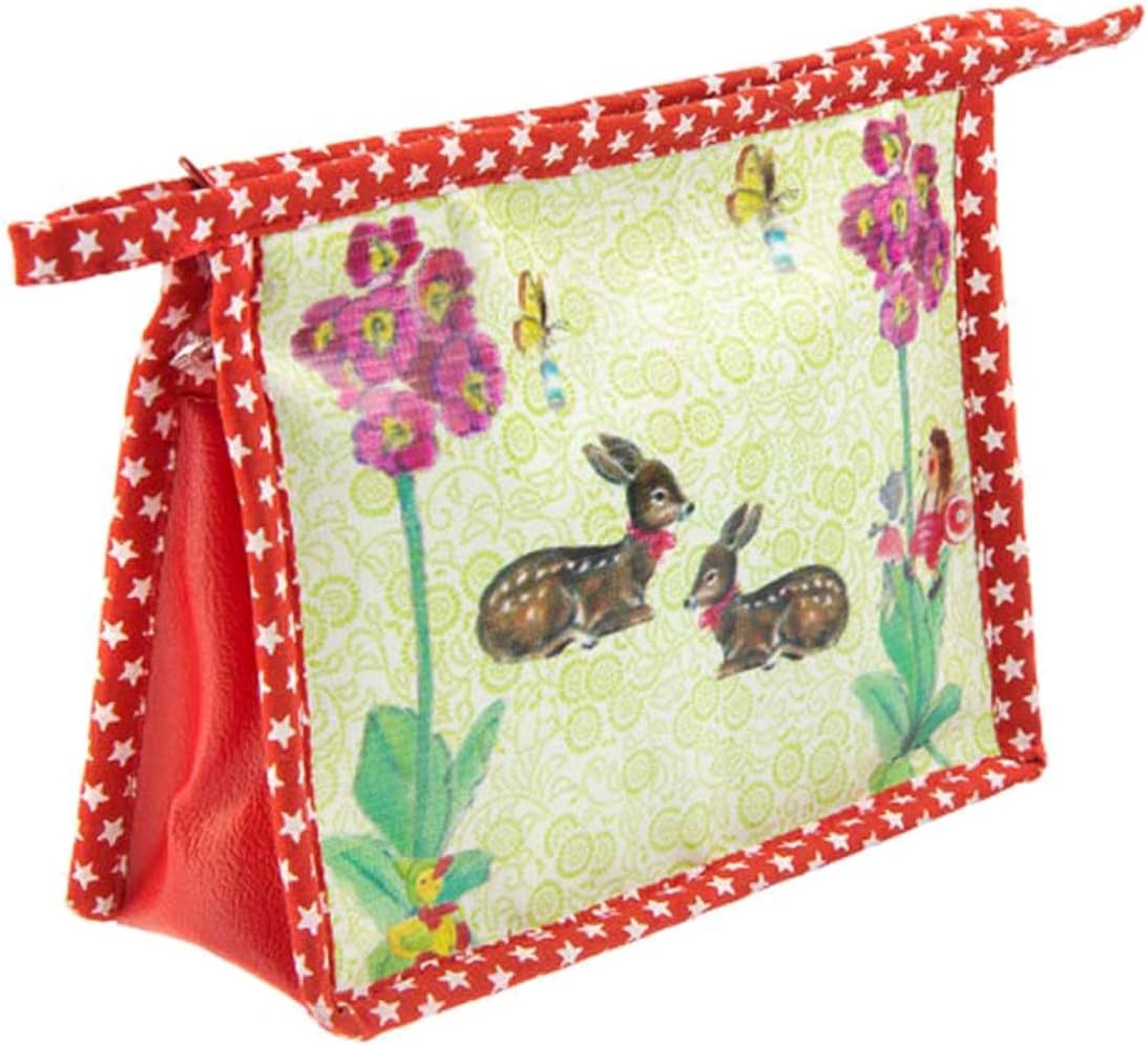 Small Wash Bag "Vintage Kids" Bambi Fawn Hedgehog Wash Bag