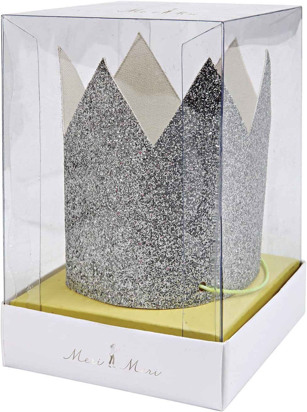 Meri Meri Mini Silver Glitter Crowns: Kitchen & Dining